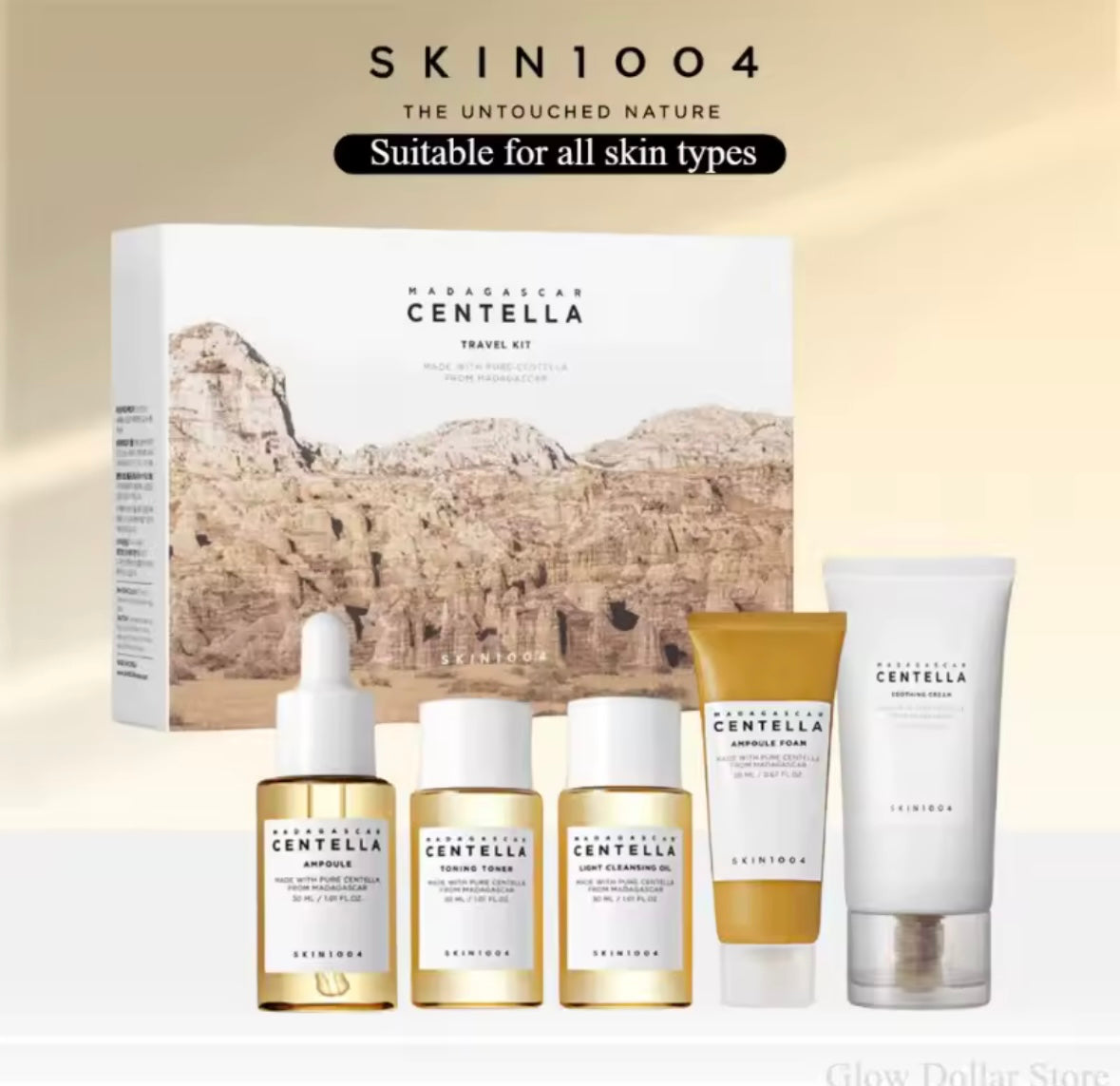 Madagascar Centella Kit de voyage, tonique, Ampoule, crème apaisante, huile nettoyante, mousse d'ampoule, soins de base pour la peau, Mini 5 pièces